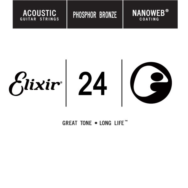 Elixir 14124 Cuerda Guitarra Acústica .024 Phosphor Bronze