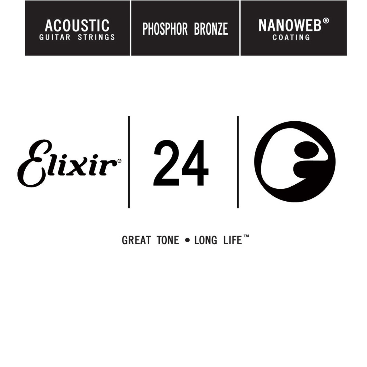 Elixir 14124 Cuerda Guitarra Acústica .024 Phosphor Bronze