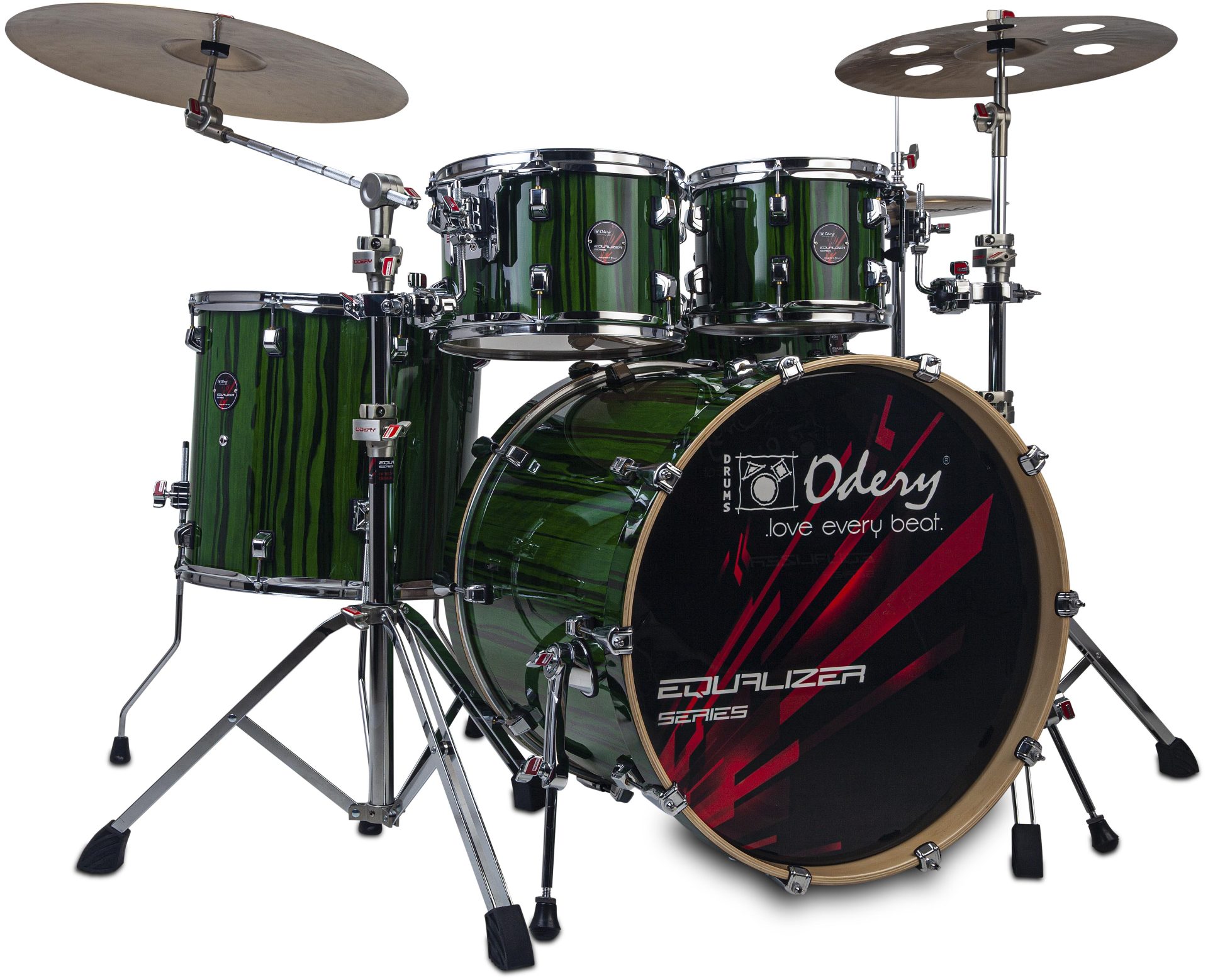 PREVENTA Batería Acústica Odery Serie Equalizer Esmerald Green (Bombo 22")