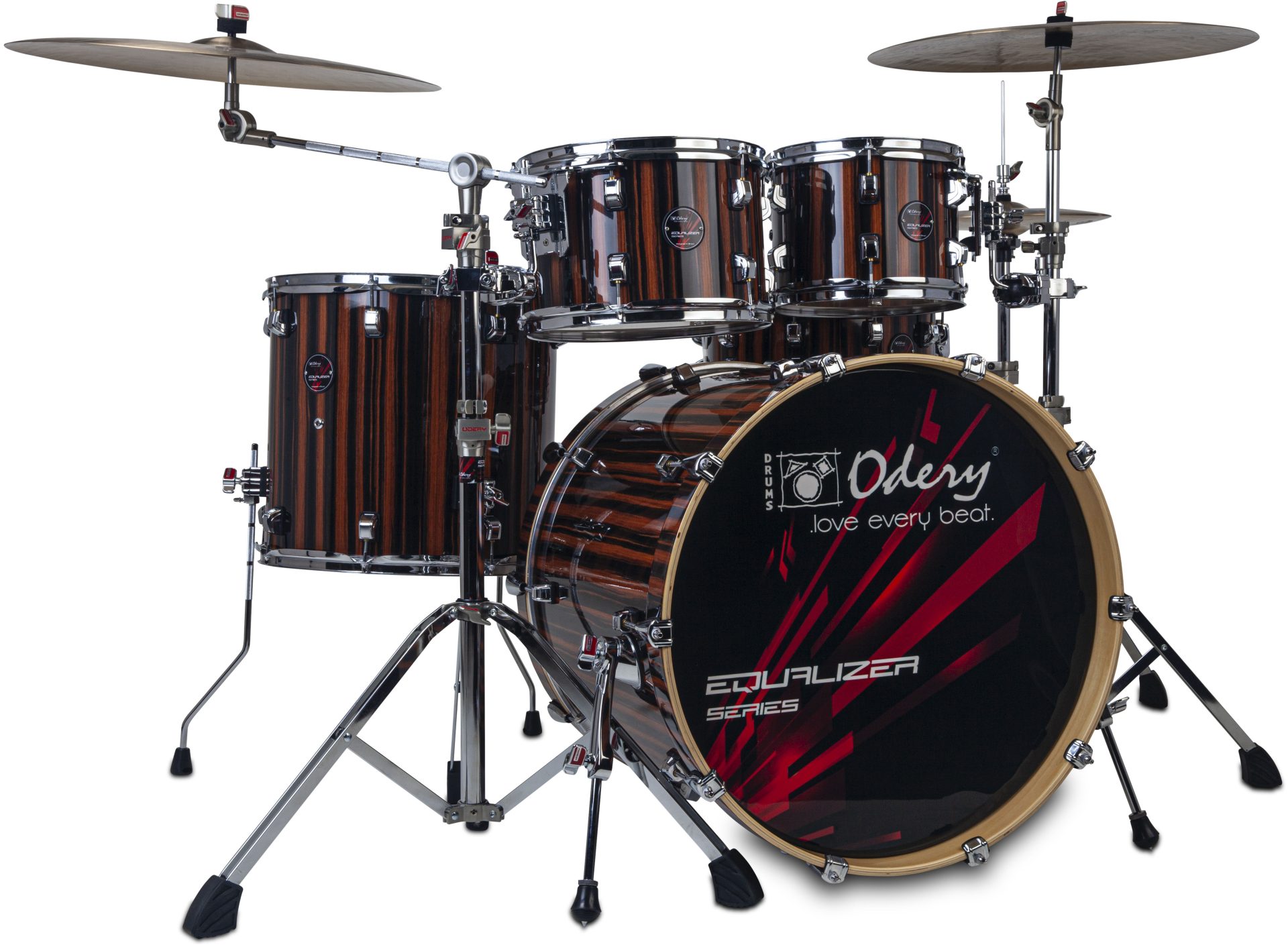 PREVENTA Batería Acústica Odery Serie Equalizer Roma Ebony (Bombo 22")