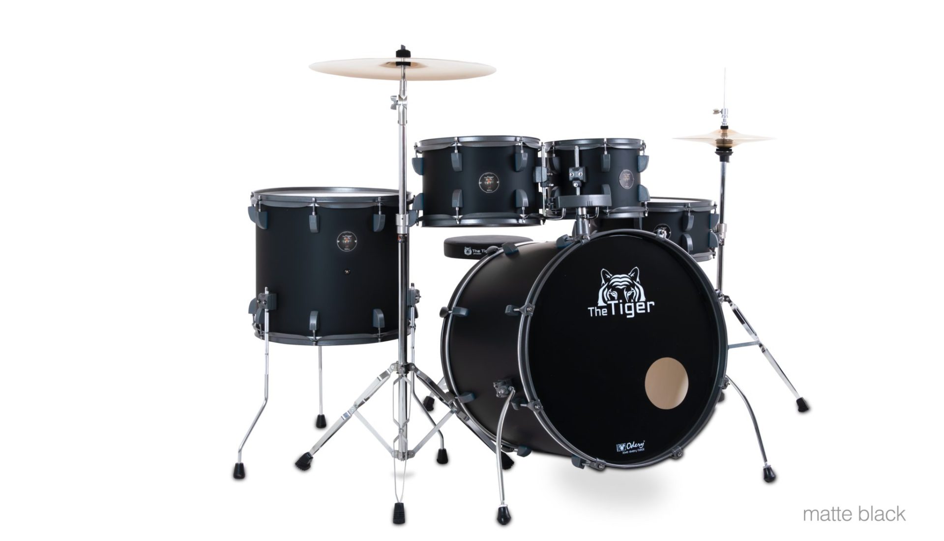 PREVENTA Batería Acústica Odery The Tiger (Negro Matte)