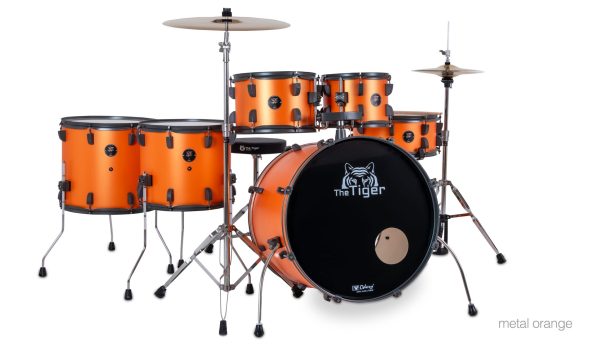 PREVENTA Batería Acústica Odery The Tiger Metal Orange (Bombo 22")